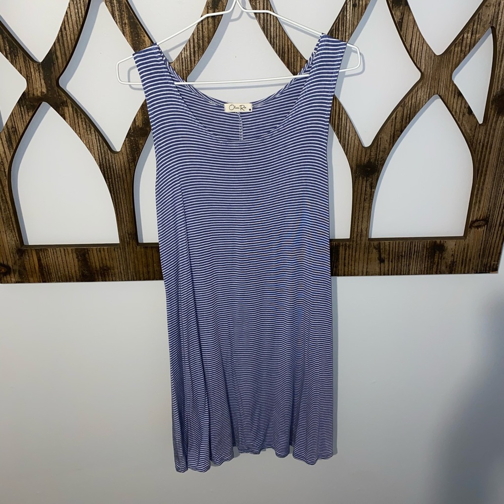 Light Blue & White Striped T-Shirt Dress!